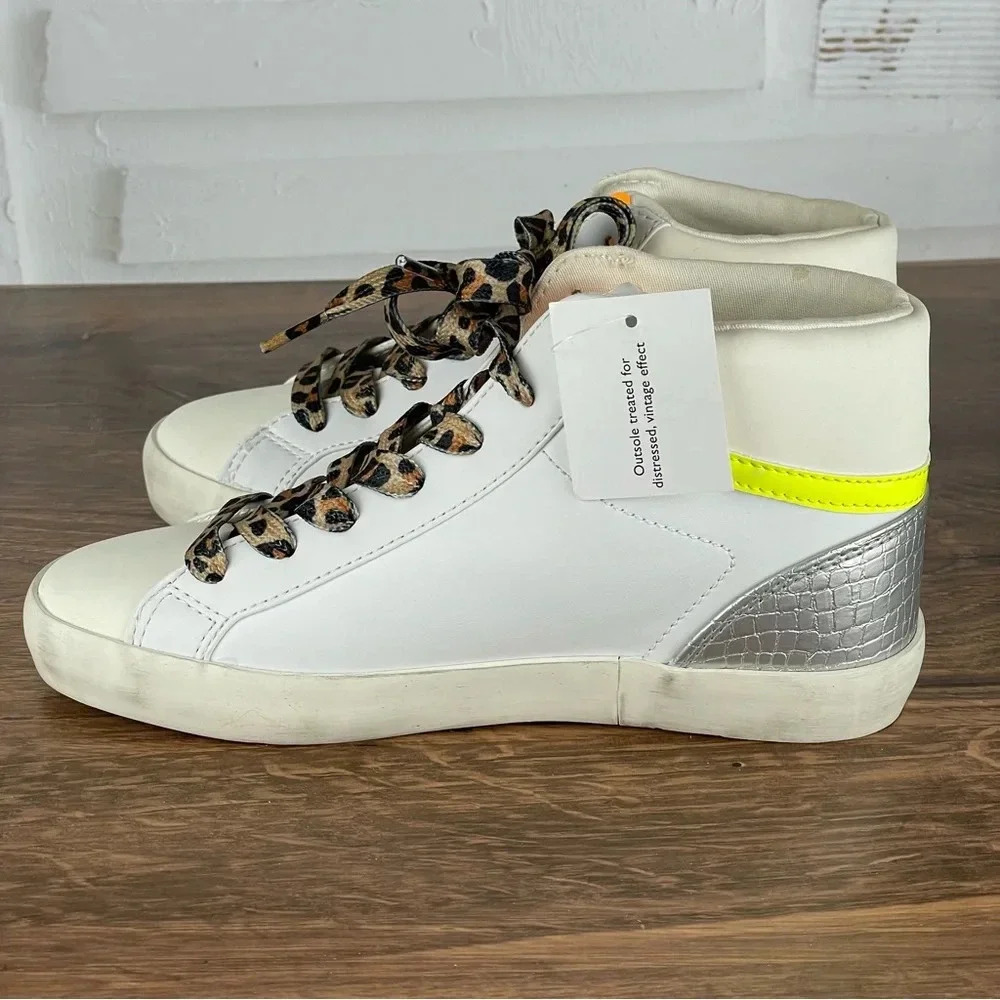 Nine West Stunnah Women's High-Top Sneakers size 5.5 vintage effect - Picture 8 of 9